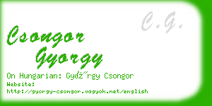 csongor gyorgy business card